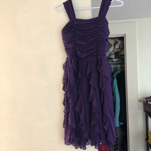 Girls purple sparkly dress - Picture 1 of 5